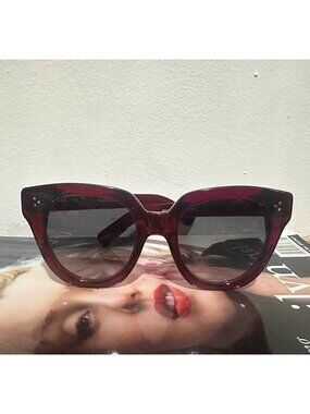 SEE OVERSIZED SUNGLASSES IN WINE COLOR
